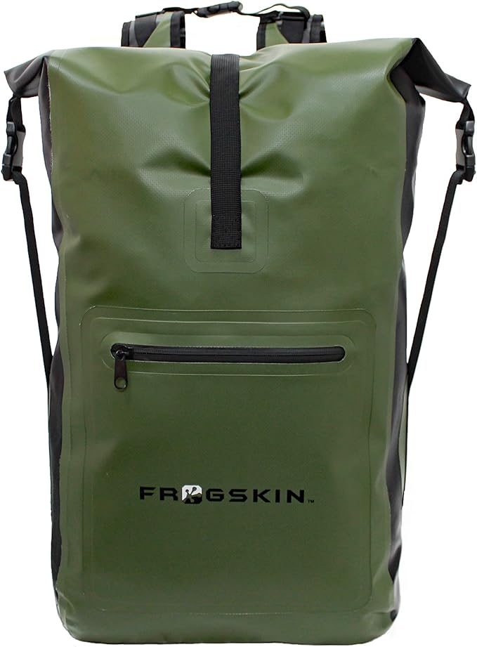 Frogskin Bags Dry Gear Sack (Army Green 30L LG Fold Back Pack)