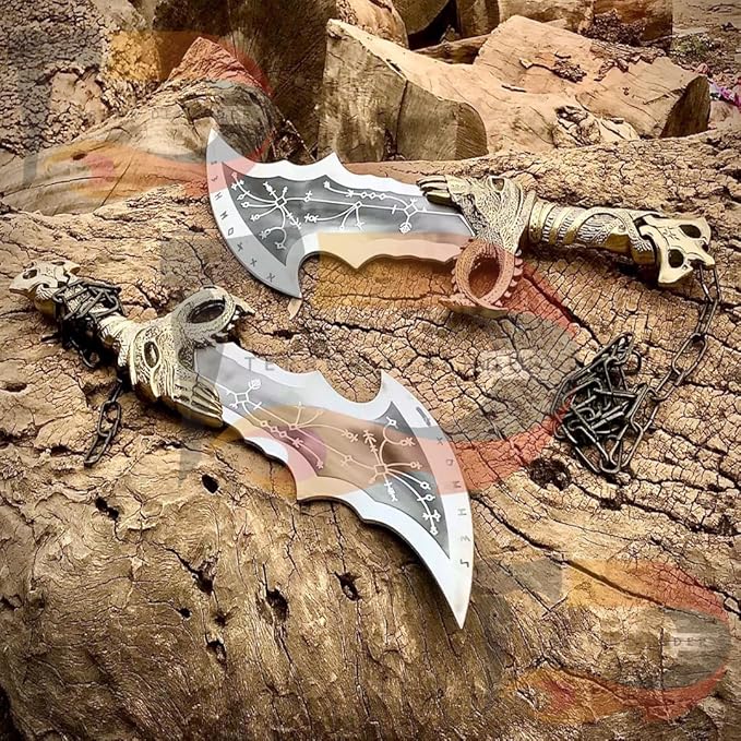 Custom Handmade Cosplay Prop Medieval AxeChaos Blade SwordsThe War Game Props Cosplay Display