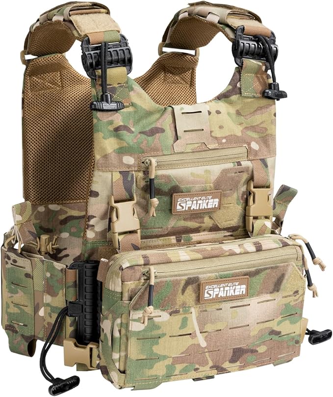 EXCELLENT ELITE SPANKER Tactical Chest Rig Pack EDC Chest Bag Molle Utility Chest Pouch for Outdoor Hunting Workouts Hiking