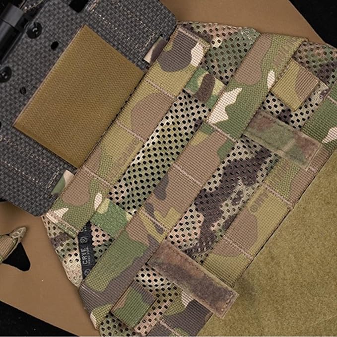 Let Me Be Airsoft Plate Carrier Molle Phone Carrier Outdoor Lightweight Navigation BoardWide Angle Foldable Phone Holder Chest Rig Hovering Mount Tactical Vest Accessory (Camouflage)