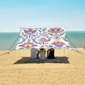 ALAZA Indian Tribal Flower Beach Tent Sun Shelter Portable Canopy Sunshade for Outdoor Camping Picnics Backyard Fun 10x9 ft