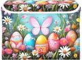 Christmas Storage Baskets with Lids Colorful Eggs and Butterfly Collapsible Bins Stackable Fabric Linen Baskets Closet Organizer Container 16.5x12.6x11.8