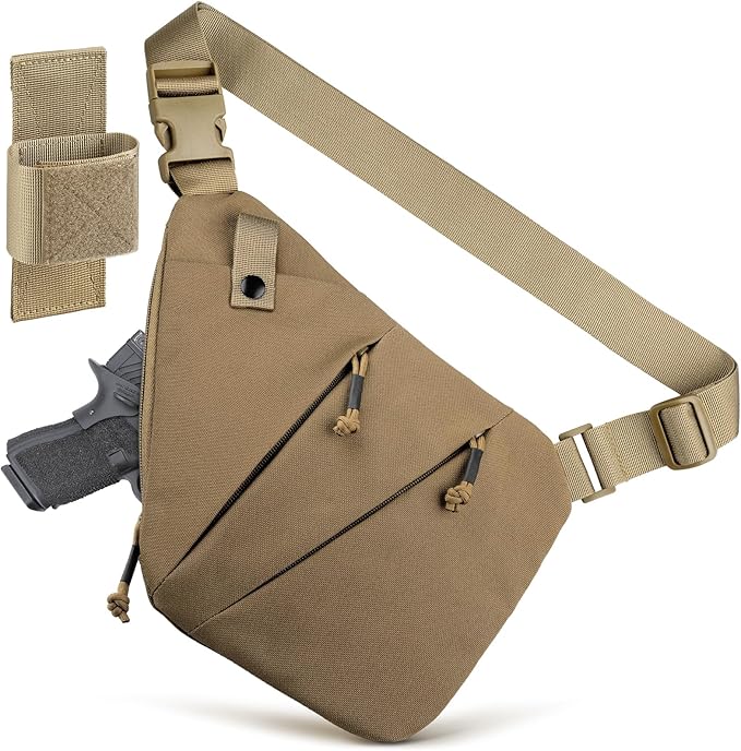 WYNEX Tactical Crossbody Sling BagConcealed Carry Bag for Men WomenAnti Theft Crossbody Bags CCW Bags EDC Carry