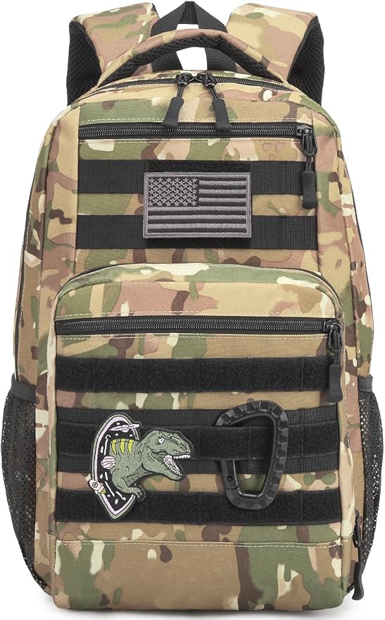 Kids Tactical Backpack Army Molle Bookbag Military Boys Backpack for School Outdoor Camping CM