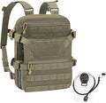 ABP Tactical MOLLE Hydration Backpack Military Assault Vest Back Panel Pack for Men Training Hiking Airsoft with 2.5L Bladder