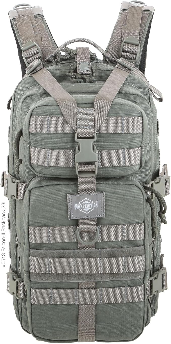 MAXPEDITION Falcon-II Backpack 23L Tactical Backpack Survival Pack Bug Out Bag MOLLE Go Bag for EDC 0513