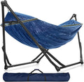 Tranquillo UniGen Hammock Hammock with Stand Heavy Duty Indoor/Outdoor Hammock with Signature Steel Stand 600lbs Premium Foldable Durable 2-Layered Soft Polyester Aegean