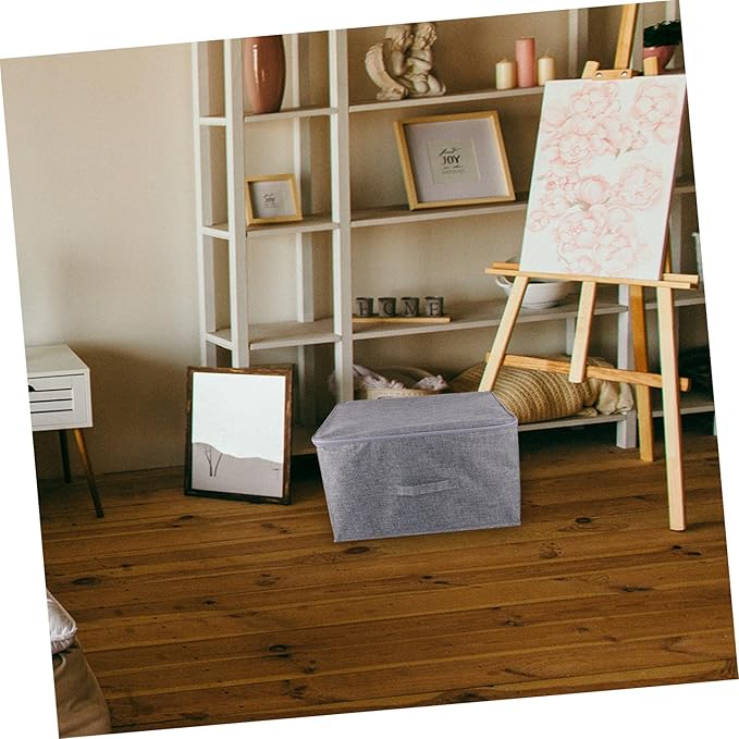 Zerodeko Large Foldable Storage Bin Cloth Storage Organizer with Zip Lid for Home Office and Travel for Organizing Blankets Pillows and Clothing