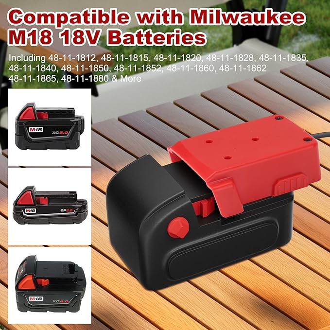 Starlink Mini Battery Adapter Compatible with Milwaukee M18 Starlink Mini Power Cable for 18V Battery 3.2FT 18AWG Battery Adapter DC Power Cable