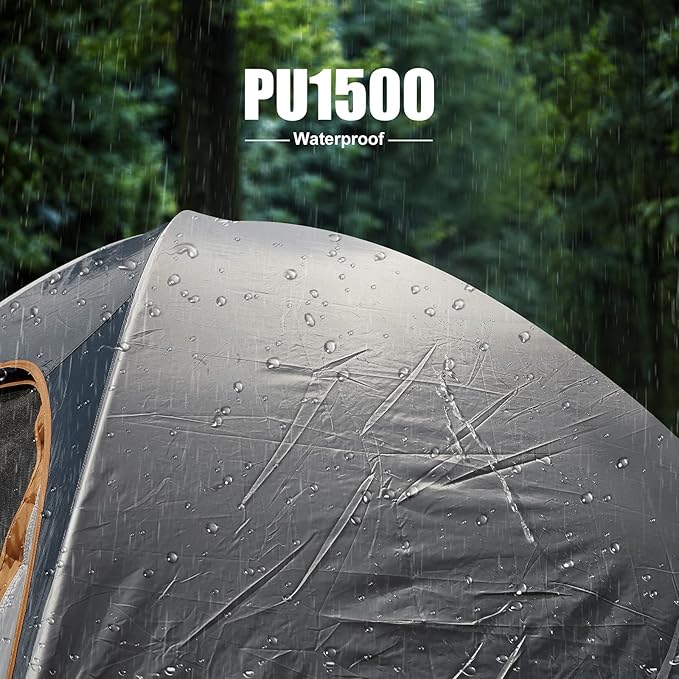 Camping Tent 2-4 Person Waterproof Windproof Tent with Rainfly Easy Set up-Portable Dome Tents for Camping…