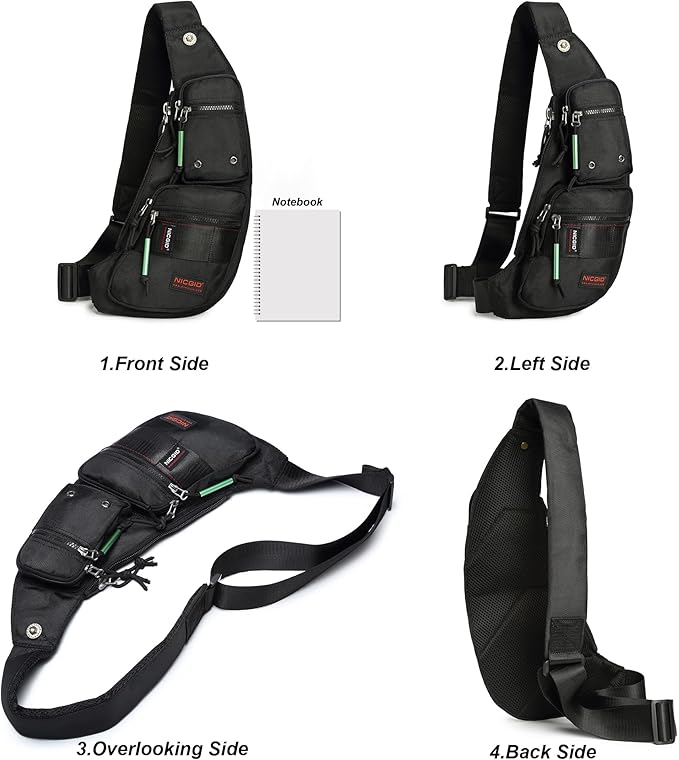 NICGID Sling Backpacks Sling Chest Bag Shoulder Crossbody Bags for Men Women Outdoor Travel | Outdoor Travel