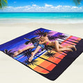Beach Blanket Waterproof Sandproof Beach Mat 79 X 83/10'x9'for 2-8 Adults Quick Drying Outdoor Picnic Mat Beach Accessories for Travel Camping Hiking