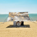 ALAZA Marble Golden Black Beach Tent Sun Shelter Portable Canopy Sunshade for Outdoor Camping Picnics Backyard Fun 10x9 ft