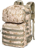 MT Military Rucksack Style Assault Pack Compatible with FILBE System – Tactical MOLLE Backpack for Outdoor Hiking Camping Hunting – Modular 30L Capacity Marpat Desert