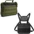 SMONT Buy Army Green Wash Bag and Black Tactical Chest Pack Combo