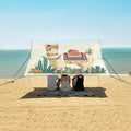 ALAZA Ethnic Llama Cactus Flower Carttoon Beach Tent Sun Shelter Portable Canopy Sunshade for Outdoor Camping Picnics Backyard Fun 10x9 ft