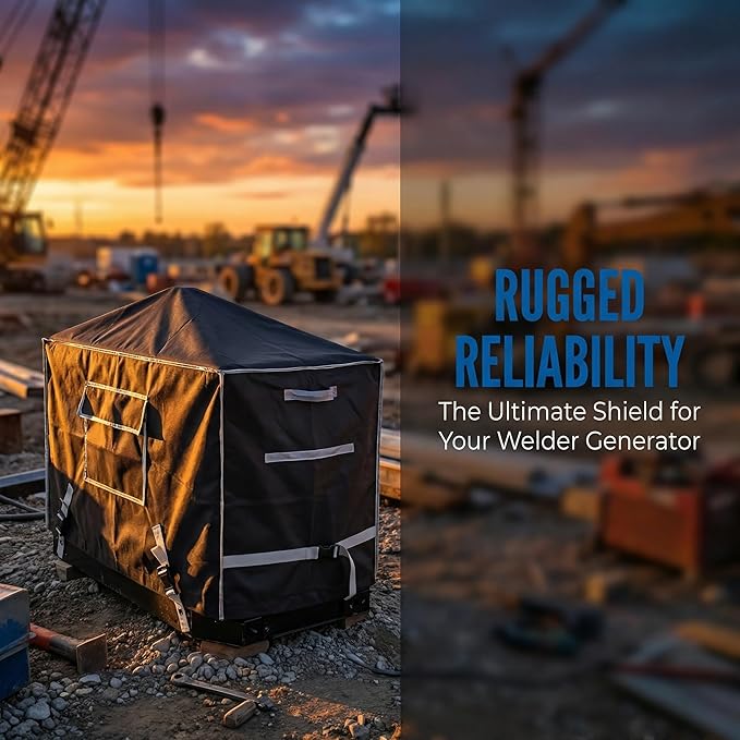 Heavy-Duty Welder Generator Cover with Upgraded Exhaust Pipe Protector - Fits for Miller Bobcat 250/260 Diesel 225/250 Gasoline &amp Trailblazer 325/330 Diesel Models All-Weather Protection