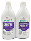 Nature's IQ Advanced Formula Neem Oil Concentrate Twin Pack. Makes up to 42 gallons of Neem Oil Spray for Plants. Just add Water. Insecticide miticide Fungicide and Nematicide. 2-16oz Bottles