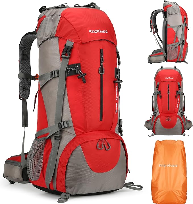 70L Camping Hiking Backpack with Rain Cover Waterproof Backpacking Backpack for Hiking Treeking Climbing Outdoor