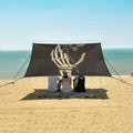 ALAZA Finger Bones with A Rose Beach Tent Sun Shelter Portable Canopy Sunshade for Outdoor Camping Picnics Backyard Fun 10x9 ft