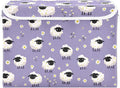 Lavender Sheep and Daisy Collapsible Storage Bins with Lids Decorative Fabric Cubes Closet Organizer Basket Boxes Containers for Clothes Box Chest Folding Rectangle