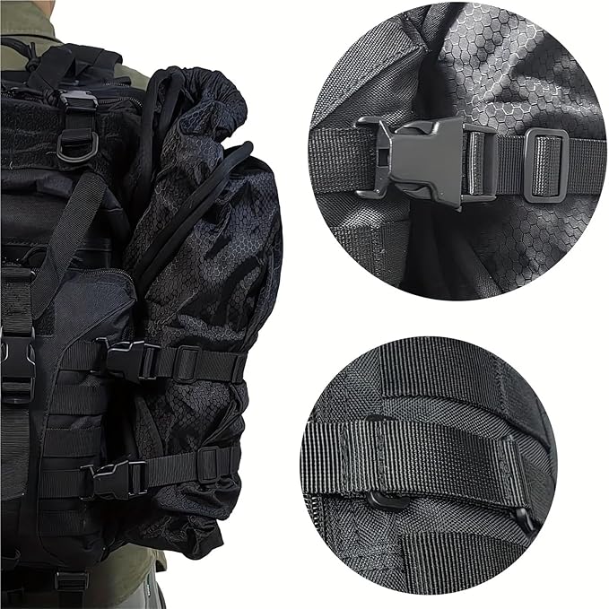 Fanny Pack Extender Strap 6-Pack Adjustable Backpack Straps with Buckle for Tactical Pack Attachment(Khaki)