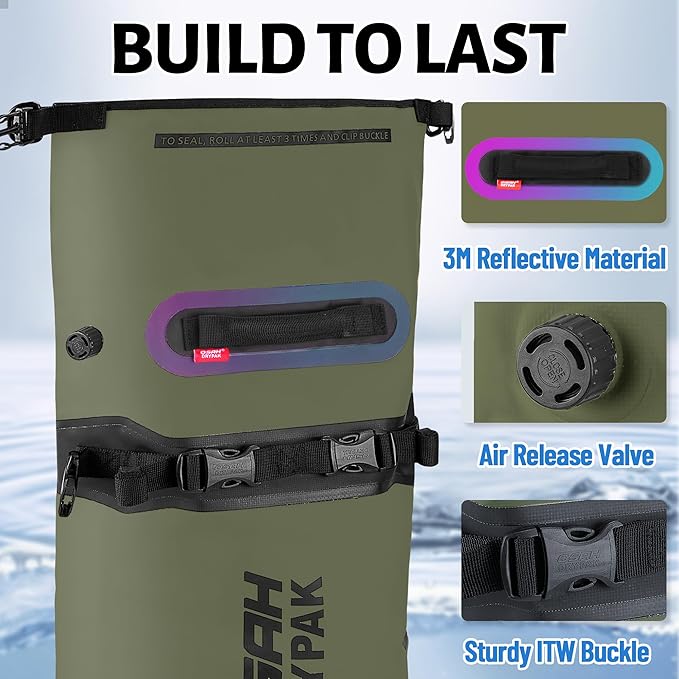25L Waterproof Duffel Bag &amp 25L Dry Bag