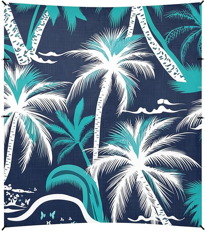 Beach Canopy with Windproof Ropes &amp Sandbags Beach Tent Sun Shade Sun Shelter for Camping Trips Fishing Backyard Fun or Picnics Palm Tree