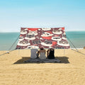 ALAZA Christmas Cat Kitten Beach Tent Sun Shelter UPF50+ Protection Beach Shade Canopy w/ 4 Sandbags for Outdoor Camping Fishing Backyard Fun Picnic 10x9 ft