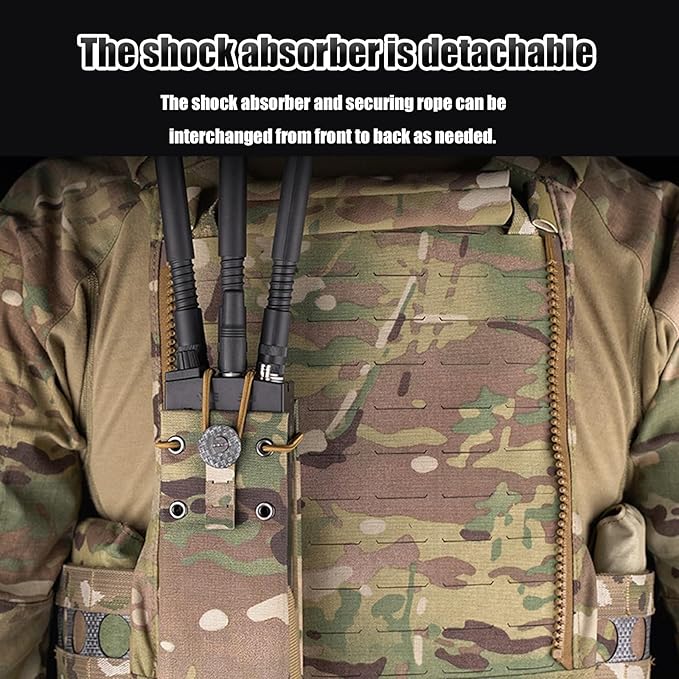 Tactical Molle Radio and Water Pouch Adjustable Storage Belt Holde for Walkie Talkie Outdoor Hiking Camping Vest Backpack