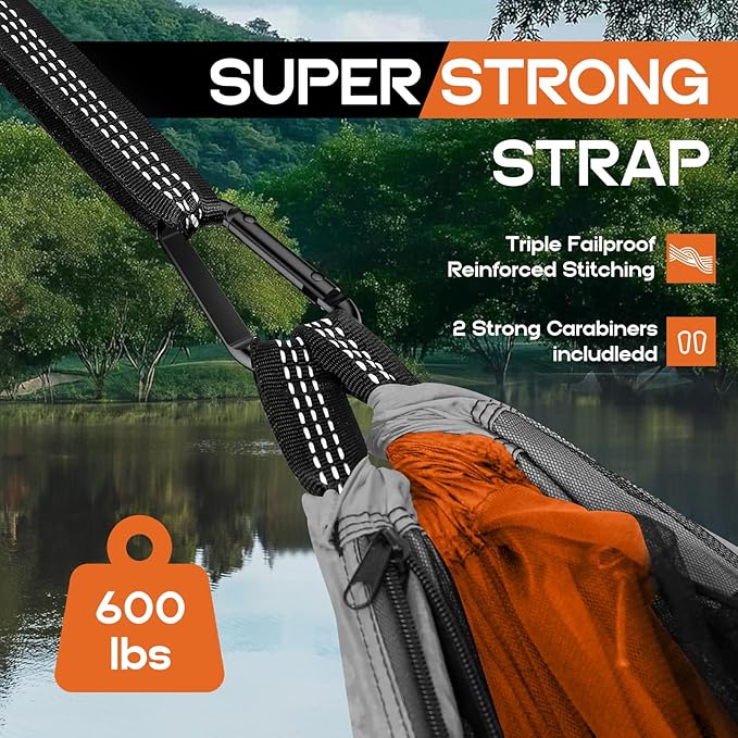 Camping Hammock Mosquito NetDouble &amp Single Portable Hammocks Hammocks with 2 Tree StrapsHammock Tent for Travel CampingCamping Accessories for Indoor Outdoor Hiking Backpacking Backyard Beach