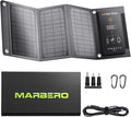 MARBERO 21W Portable Solar Panel Foldable Solar Panel Charger IP65 Waterproof Solar Panels 23% High Efficiency Fast Charger USB Ports &amp DC 18V Output for Camping Outdoor Travel Emergency Cloudy