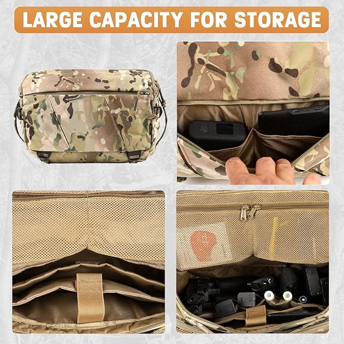 VOTAGOO 13L Tactical Sling Bag - CCW Concealed Carry Military Backpack EDC Lightweight Crossbody Shoulder Pack for Men &amp Women (CP)