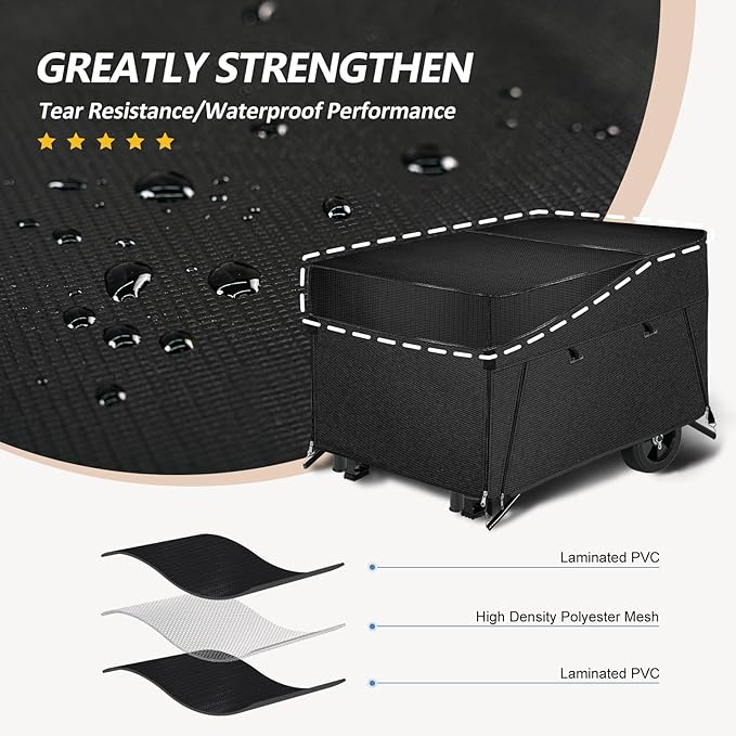 Porch Shield Generator Covers Running - Heavy Duty Waterproof Generator Rain Enclosure Tent Tarpaulin Shelter for 3500 -12000 Watt Black（Top Opening）