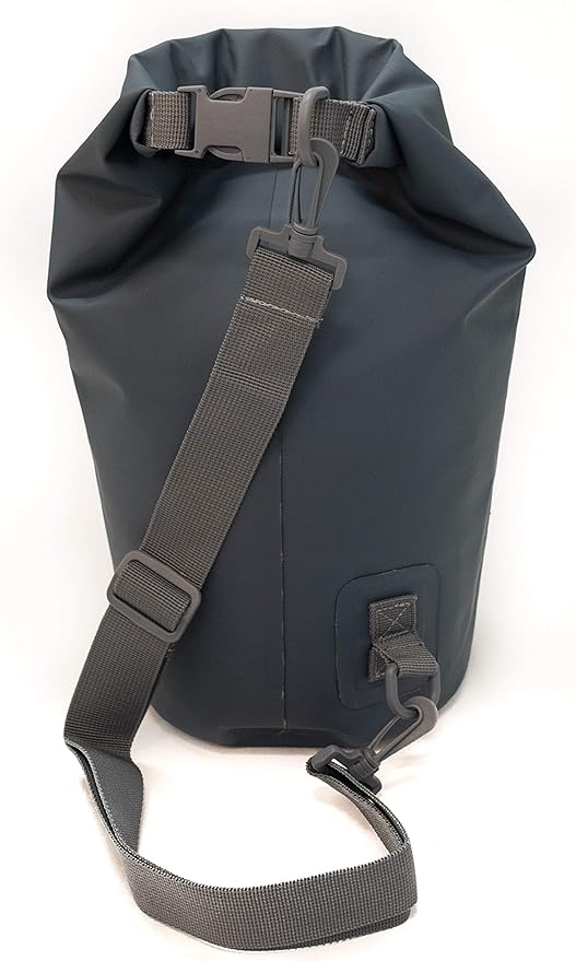 10 Liter Charcoal Fully Waterproof Lightweight Floating Dry Bag with Clear View Panel for Beach Travel &amp Gifts