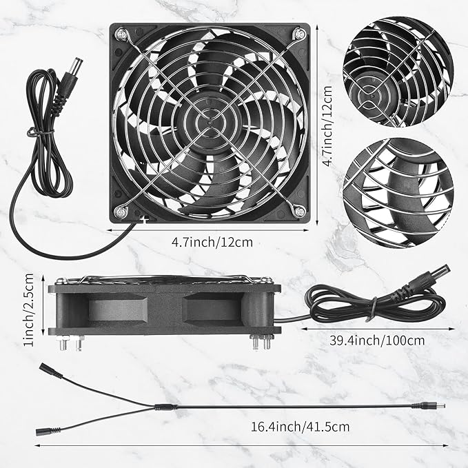 10w 12v Solar Panel Dual Fans Kit Waterproof Outdoor Solar Powered Exhaust Ventilation Fan Dual USB Portable Solar Attic Fan for Chicken Coop Greenhouse Shed PET Houses Window (1 Set)