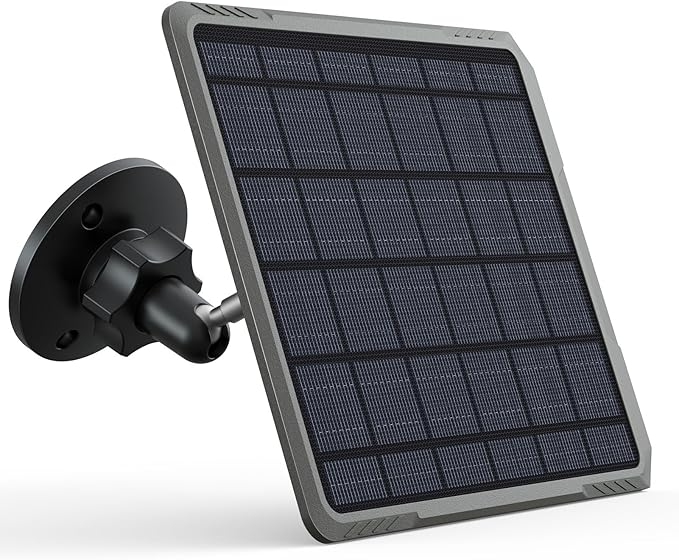 Meidase SP350 Solar Panel 5200mAh for Trail Camera Built-in Rechargeable Lithium Battery 12V/1A 9/1.3A 6V/2A 5.5x2.1 DC Plug 13-feet Cable Solar Panel