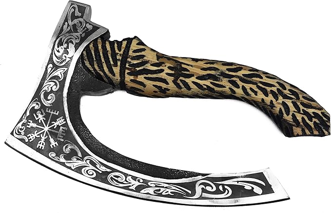 Camping Hunting/Viking Steel Multi Purpose Axe Authentic Medieval Pizza Cutter Axe Hand Forged Axe Cutting/Chopping/Slicing Axe Rocking Gift Axe with Leather Sheath Viking Gifts