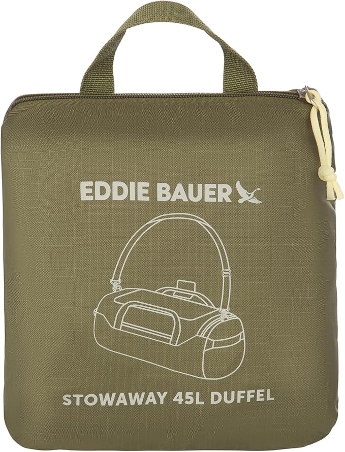 Eddie Bauer Stowaway Packable Duffel Bag | Travel | Foldable | Lightweight | Durable | Ripstop Polyester