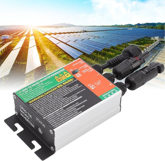 Diydeg 180W MPPT Grid Tie Micro Inverter for 12V Solar Panel Home Use System DC to AC Micro Inverter Solar Micro Inversor (GMI-120L-AC110V)