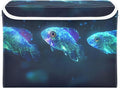 Storage Cube with Lid Glowing Fishes Print 16.5×12.6×11.8 IN Collapsible Large Capacity Foldable Storage Basket Bin Organizer