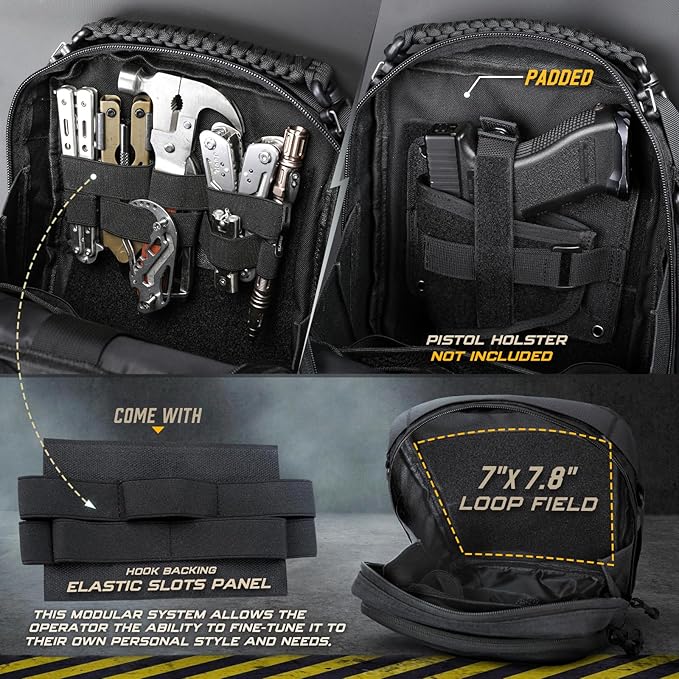 WYNEX Tactical Molle Admin Pouch Utility EDC Pouch Organizer Large Capacity Tactical Increment Molle Pouch Molle Bag for Backpack