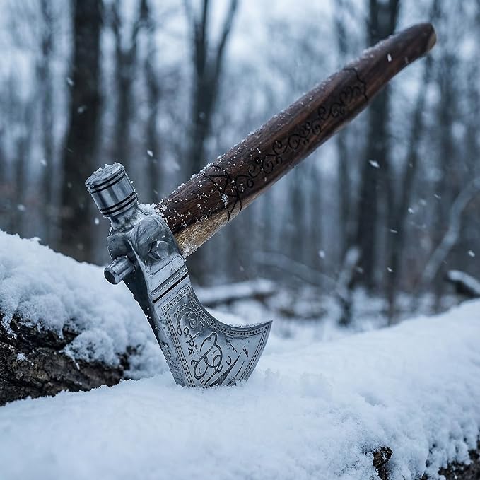 Custom Handmade Viking Axe - 1095 High Carbon Steel Bearded Axe Camping Tomahawk Axe Camping Axes and Hatchets Tomahawk Axe Axes with Sheath