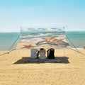 ALAZA Turtles Starfish Beach Beach Tent Sun Shelter Portable Canopy Sunshade for Outdoor Camping Picnics Backyard Fun 10x9 ft