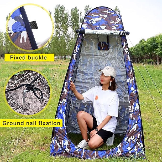Pop-up Changing Room Private Tent - Pontoon Boat Changing Room Camp Toilet Camping and Beach Rain Shelter - Light Weight Strong Easy to Set Up Foldable - with Carry Bag