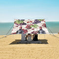 ALAZA Watercolor Red Wine Bottle Grapes Wooden Beach Tent Sun Shelter Portable Canopy Sunshade for Outdoor Camping Picnics Backyard Fun 10x9 ft