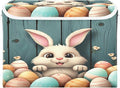 Easter Bunny Fabric Storage Bins with Lids and HandleFoldable Storage Bins with LidsCloset Organizers for Clothes Storage Room Organization Office Storage Chest Organizer