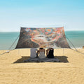 ALAZA Cat Kitten Art Beach Tent Sun Shelter UPF50+ Protection Beach Shade Canopy w/ 4 Sandbags for Outdoor Camping Fishing Backyard Fun Picnic 10x9 ft