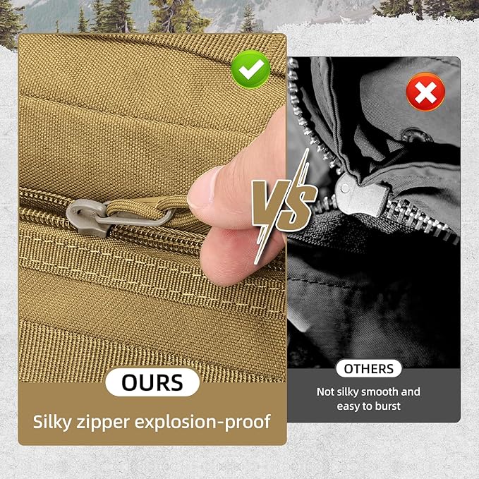 35L Military Tactical Backpack for MenWater Resistant Assault Pack for WomenKhaki Molle Daypack 3 Day Bug Out Bag Rucksack for Trekking CampingSurvivalEDC