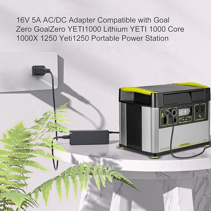 TAIFU 16V AC Adapter for Goal Zero Yeti 150 200 400 500 1250 Yeti Lithium 400 200X 500X Portable Power Station Sherpa 50/100/100AC PN:31901 22004 23000 Goal Zero Power Supply Cord